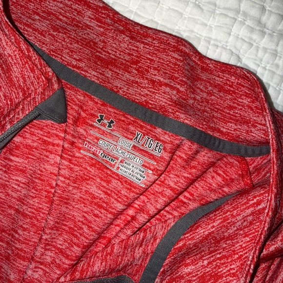 Under Armour Crimson Heathered Quarter-Zip Top - Picture 4 of 4